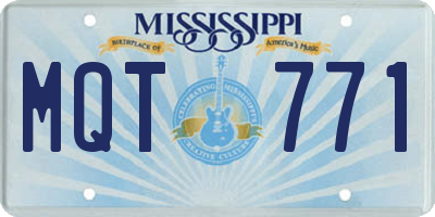 MS license plate MQT771