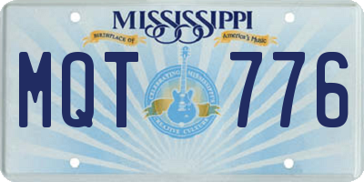 MS license plate MQT776