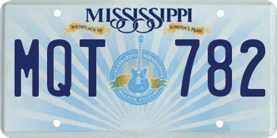 MS license plate MQT782
