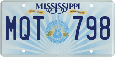 MS license plate MQT798