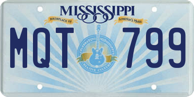 MS license plate MQT799