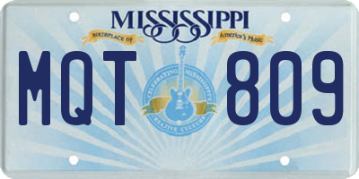MS license plate MQT809