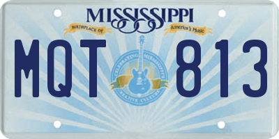 MS license plate MQT813