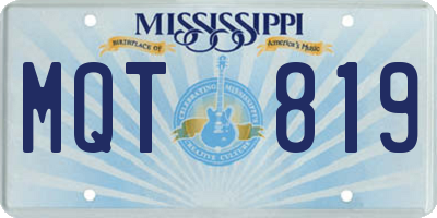 MS license plate MQT819