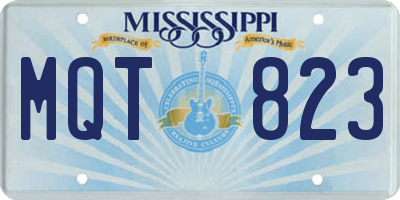 MS license plate MQT823