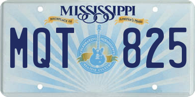 MS license plate MQT825