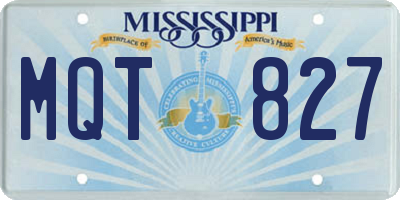 MS license plate MQT827
