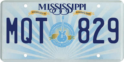 MS license plate MQT829