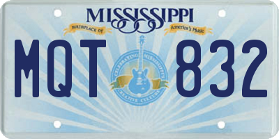 MS license plate MQT832