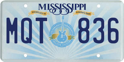 MS license plate MQT836