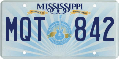 MS license plate MQT842