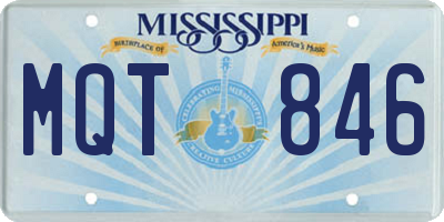 MS license plate MQT846