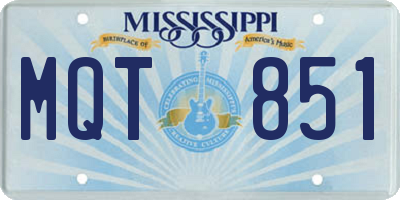 MS license plate MQT851