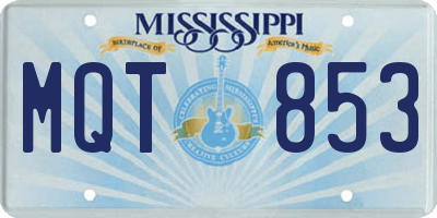 MS license plate MQT853