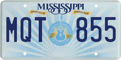 MS license plate MQT855