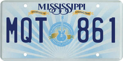 MS license plate MQT861