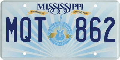 MS license plate MQT862