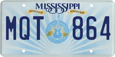 MS license plate MQT864
