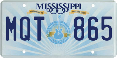 MS license plate MQT865