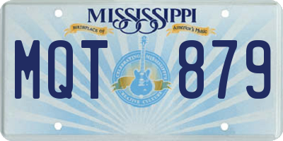 MS license plate MQT879