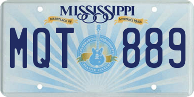 MS license plate MQT889