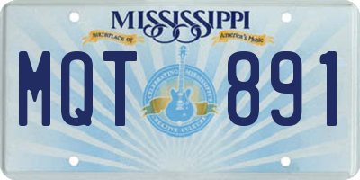 MS license plate MQT891