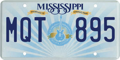 MS license plate MQT895