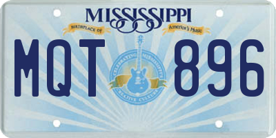 MS license plate MQT896