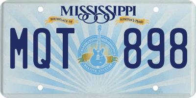MS license plate MQT898