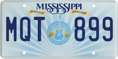 MS license plate MQT899