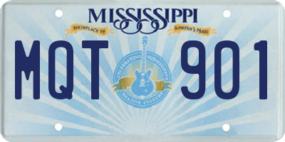 MS license plate MQT901