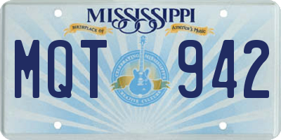MS license plate MQT942