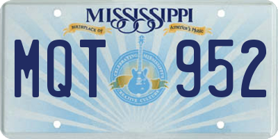 MS license plate MQT952