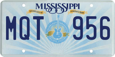 MS license plate MQT956