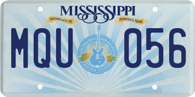 MS license plate MQU056