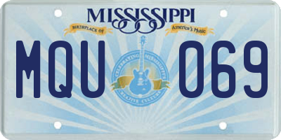 MS license plate MQU069
