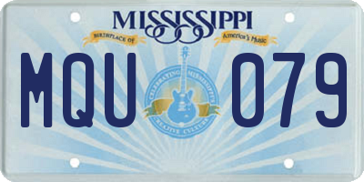 MS license plate MQU079