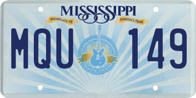 MS license plate MQU149