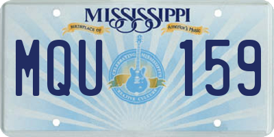 MS license plate MQU159