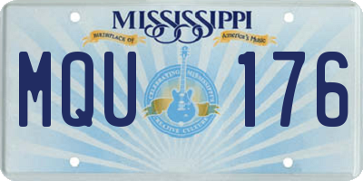 MS license plate MQU176