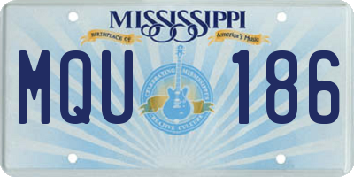 MS license plate MQU186
