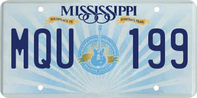 MS license plate MQU199