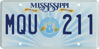 MS license plate MQU211