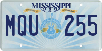 MS license plate MQU255