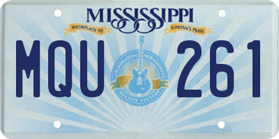 MS license plate MQU261