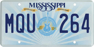 MS license plate MQU264