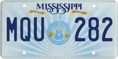 MS license plate MQU282