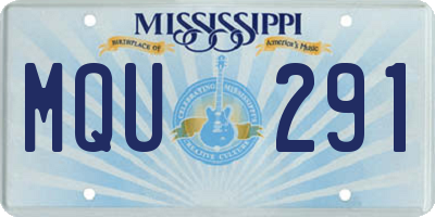 MS license plate MQU291