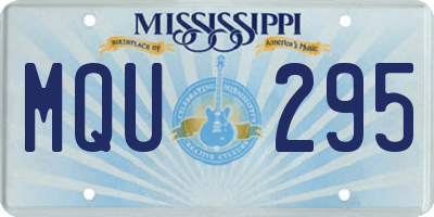 MS license plate MQU295