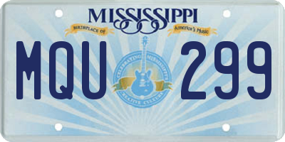 MS license plate MQU299